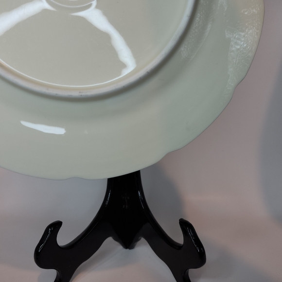 Antique Dresden Dinner Plate Dresden Bavaria Schumann Crown Wildflowers red - Picture 12 of 12